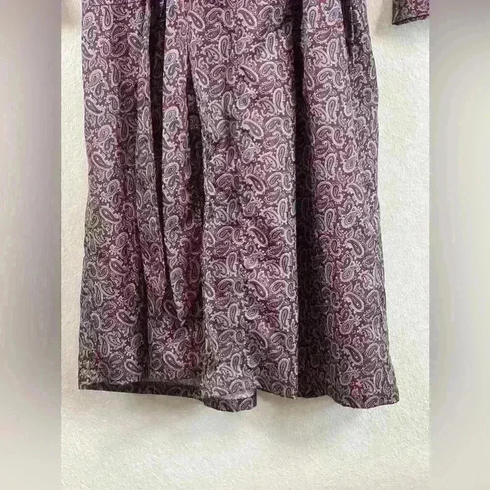Oscar de la Renta Vintage Maroon and Navy Paisley Robe Men’s size L/XL - Picture 4 of 7